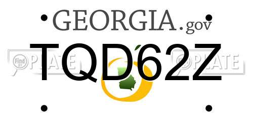 TQD62Z Georgia License Plate