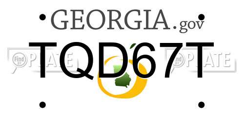 TQD67T Georgia License Plate