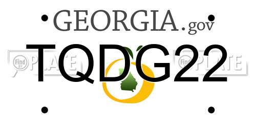 TQDG22 Georgia License Plate