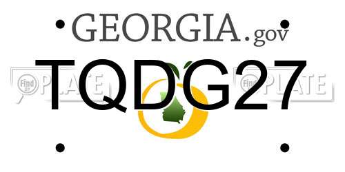 TQDG27 Georgia License Plate