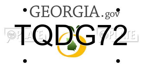 TQDG72 Georgia License Plate