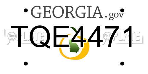 TQE4471 Georgia License Plate