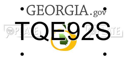 TQE92S Georgia License Plate