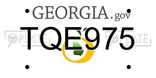 TQE975 Georgia License Plate