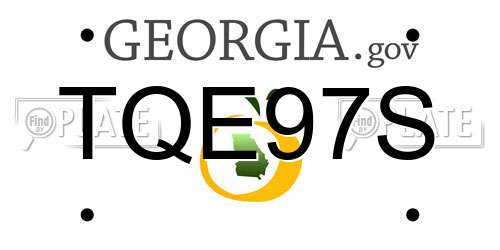 TQE97S Georgia License Plate
