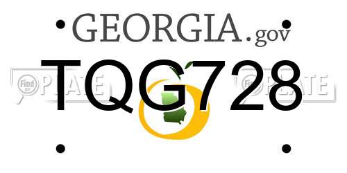 TQG728 Georgia License Plate