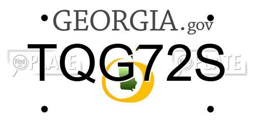 TQG72S Georgia License Plate