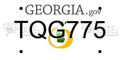TQG775 Georgia License Plate