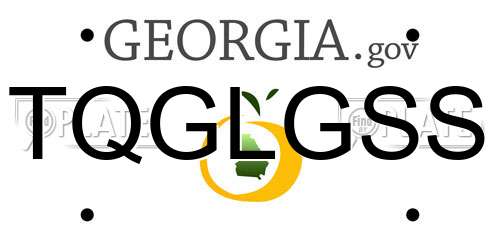 TQGLGSS Georgia License Plate