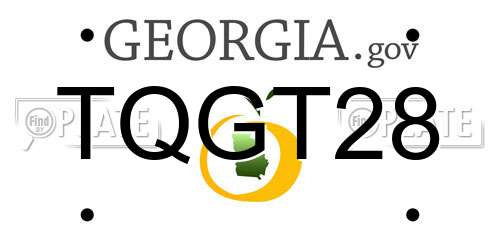 TQGT28 Georgia License Plate