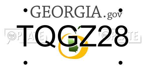 TQGZ28 Georgia License Plate