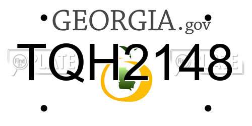 TQH2148 Georgia License Plate