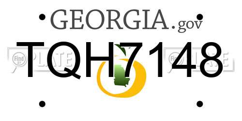 TQH7148 Georgia License Plate