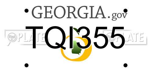TQI355 Georgia License Plate