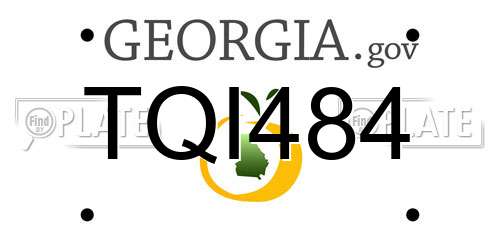 TQI484 Georgia License Plate