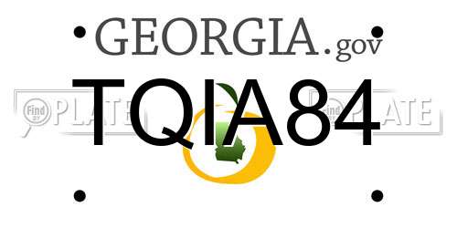 TQIA84 Georgia License Plate