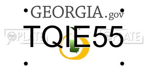 TQIE55 Georgia License Plate