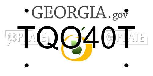 TQO40T Georgia License Plate