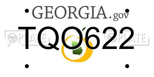 TQO622 Georgia License Plate
