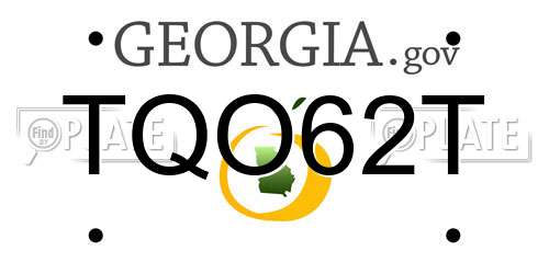 TQO62T Georgia License Plate