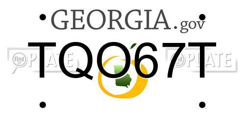 TQO67T Georgia License Plate