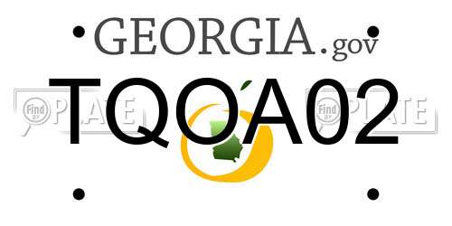 TQOA02 Georgia License Plate
