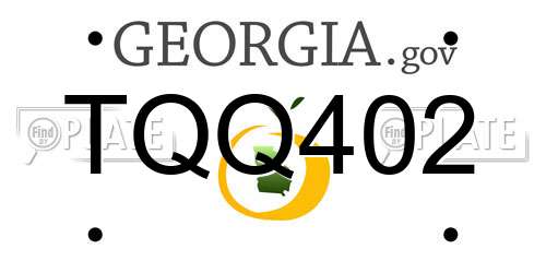 TQQ402 Georgia License Plate