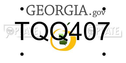 TQQ407 Georgia License Plate
