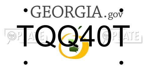TQQ40T Georgia License Plate