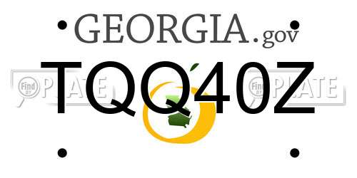 TQQ40Z Georgia License Plate