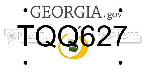 TQQ627 Georgia License Plate