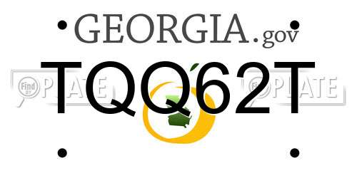 TQQ62T Georgia License Plate