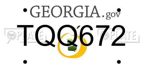 TQQ672 Georgia License Plate