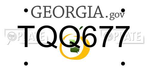 TQQ677 Georgia License Plate