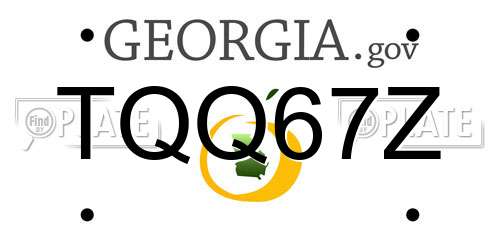 TQQ67Z Georgia License Plate