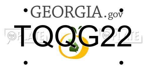 TQQG22 Georgia License Plate