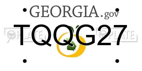TQQG27 Georgia License Plate