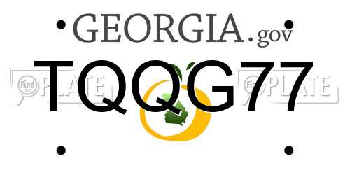 TQQG77 Georgia License Plate