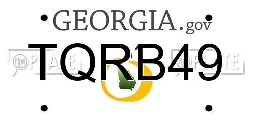 TQRB49 Georgia License Plate