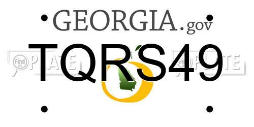 TQRS49 Georgia License Plate