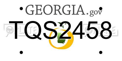 TQS2458 Georgia License Plate