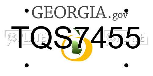 TQS7455 Georgia License Plate
