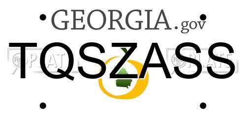 TQSZASS Georgia License Plate