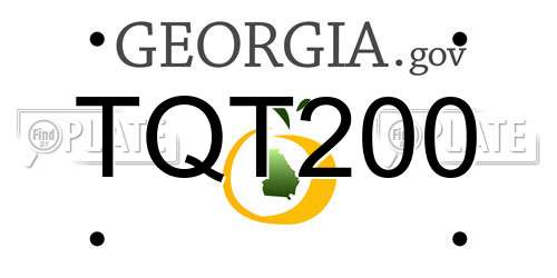 TQT200 Georgia License Plate