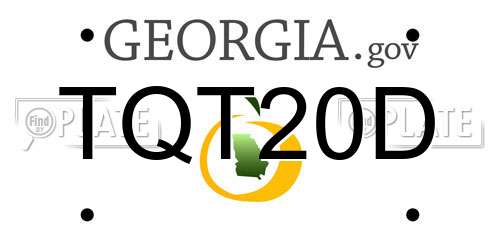 TQT20D Georgia License Plate
