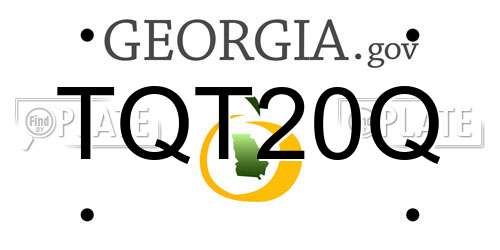 TQT20Q Georgia License Plate