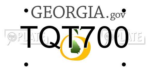 TQT700 Georgia License Plate