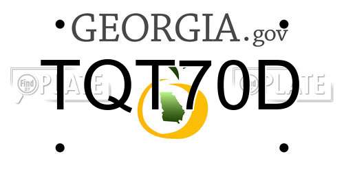TQT70D Georgia License Plate