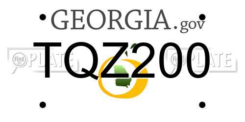 TQZ200 Georgia License Plate