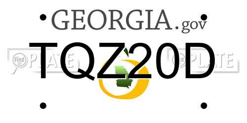 TQZ20D Georgia License Plate